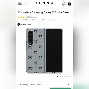 Silver Bow Pattern Slim-Fit Phone Case by BURGA